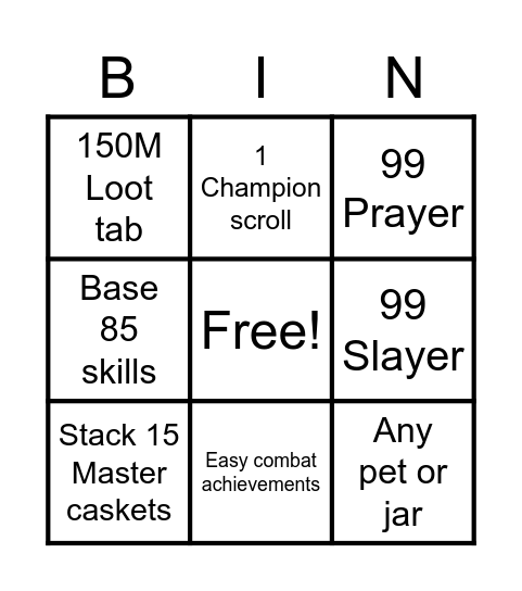 Step 2 Bingo Card