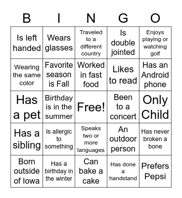 Tax Picnic Bingo Card