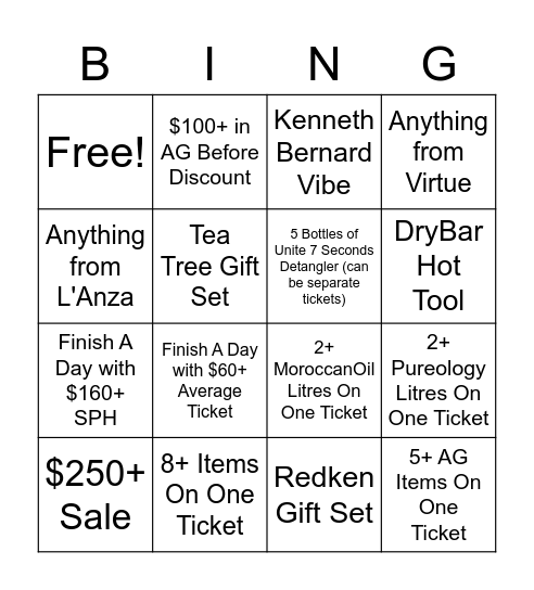 JUNE 28TH TO JULY 3RD SALE WEEK Bingo Card