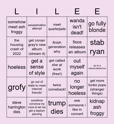lilee does bingo Card