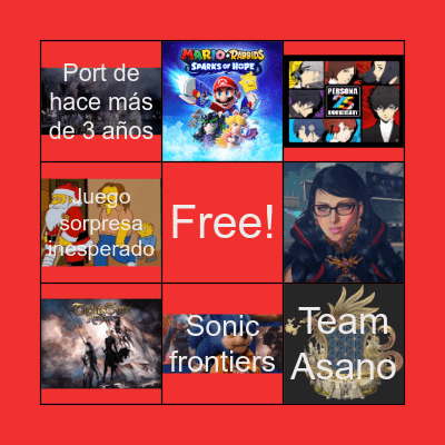 Nintendo Partners showcase Bingo Card