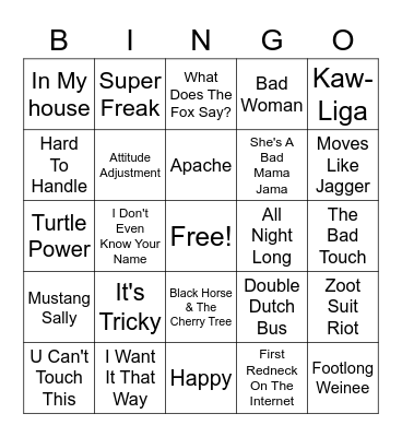 Casey's Favorites Cover All Bingo Card