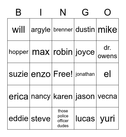 st4 deaths Bingo Card