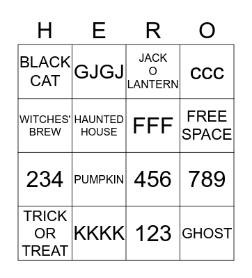 EVERYDAY HEROES  Bingo Card