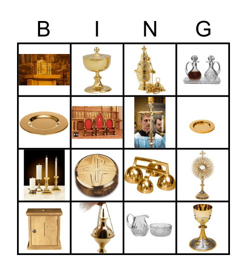 Liturgical Bingo Card