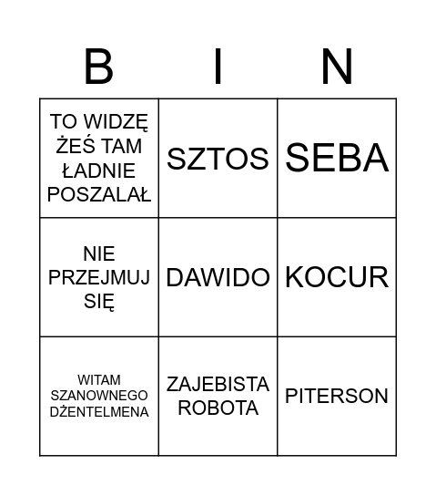 Daily Bingo Card
