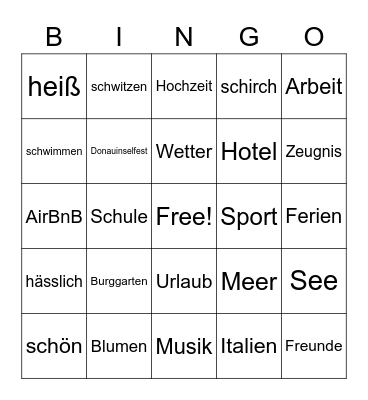 Parkbingo Card