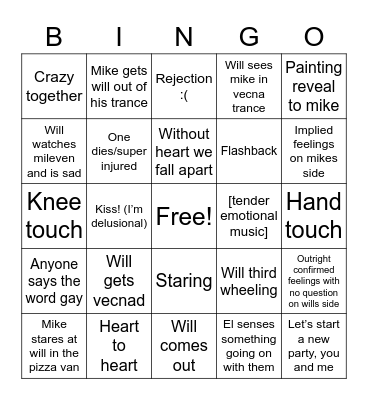 Byler st4 vol 2 bingo!! Bingo Card