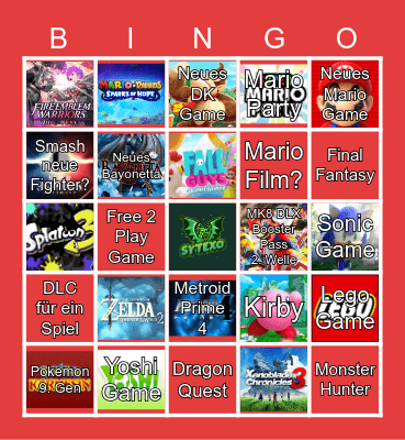 Nintendo Direct (mini) Bingo Card