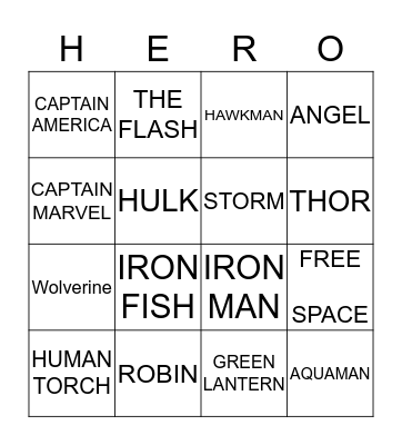 EVERYDAY HEROES  Bingo Card