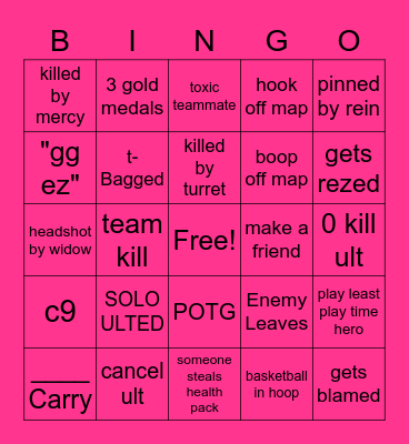 OW BINGO Card