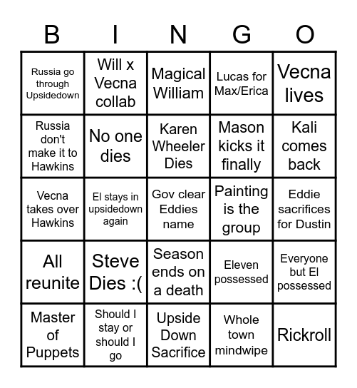 Volume 2 Bongo Bingo Card