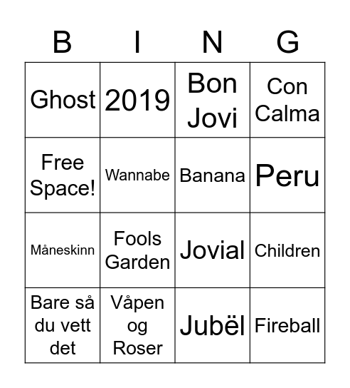 SOMMERBINGO 2022 Bingo Card