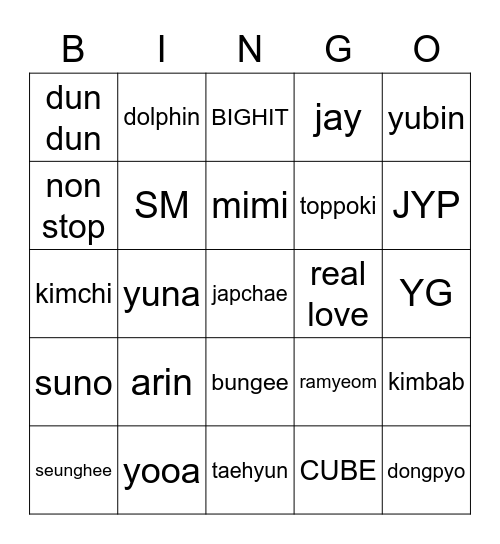 jeno gans Bingo Card