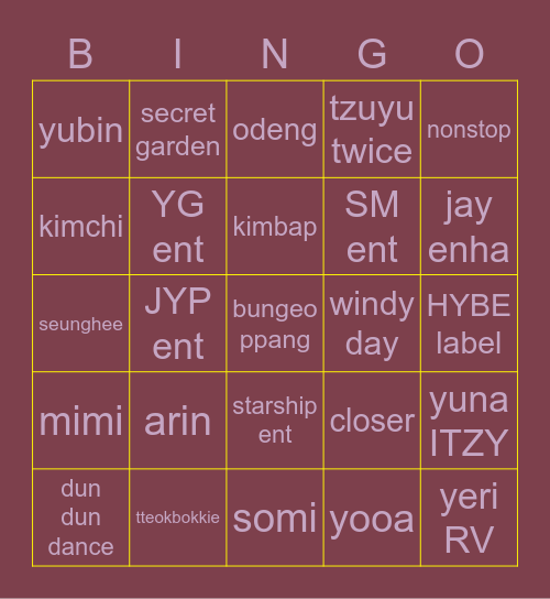 Papan Bingo juju Bingo Card