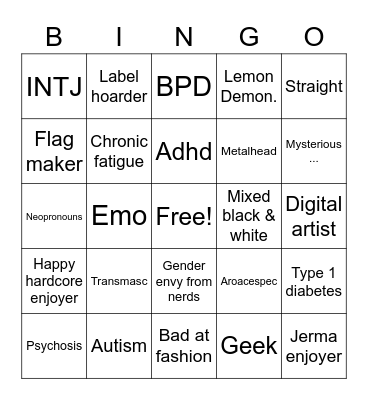 DANIEL Bingo Card