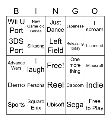 Direct Bingo Card