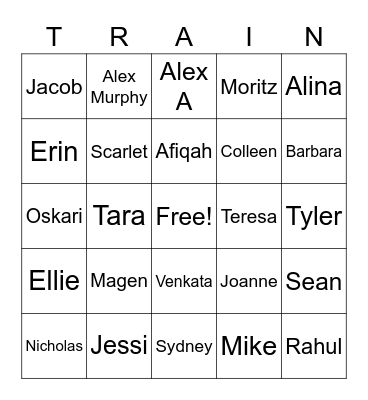 Global Training - Team Fun Facts Bingo Card