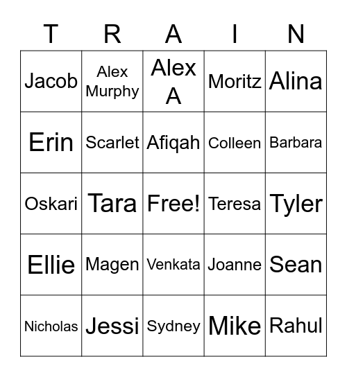 Global Training - Team Fun Facts Bingo Card