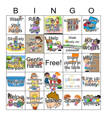 Kindness Bingo Card