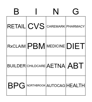 CVS HEALTH Bingo Card