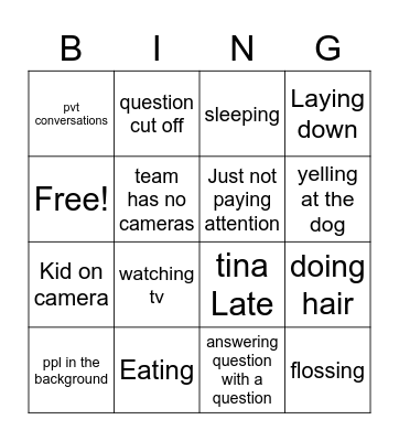 EF Bingo Card