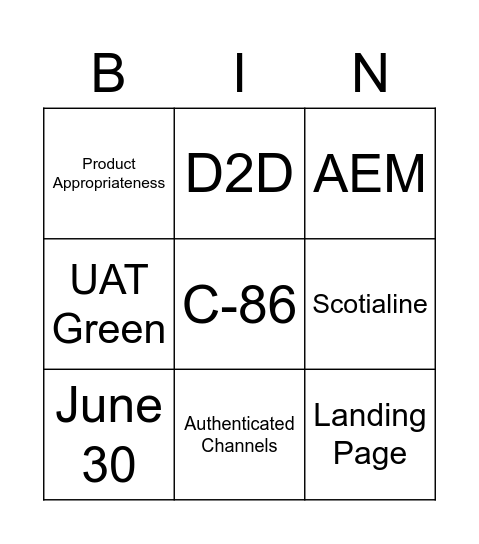 Conduct2.0/DMKT Bingo Card