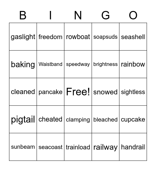 PFR Level 2 Bingo Card