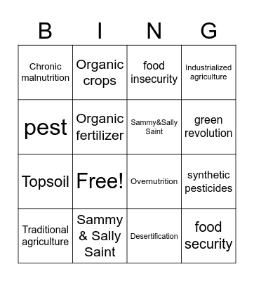 Ch.9 Bingo Card
