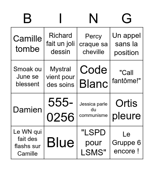 Bingo LSMS Bingo Card