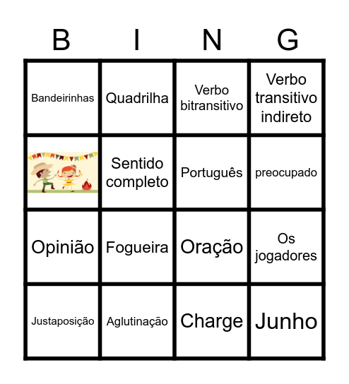 BINGO LINGUÍSTICO Bingo Card