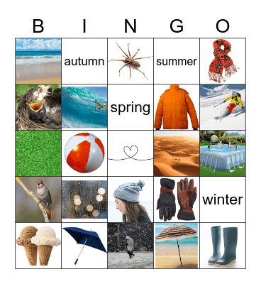 SEASONS Bingo Card