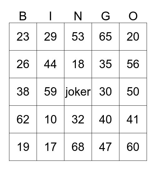 Les nombres plus grands que 10 Bingo Card