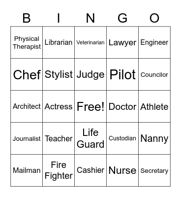 People In The Neighborhood Bingo Card