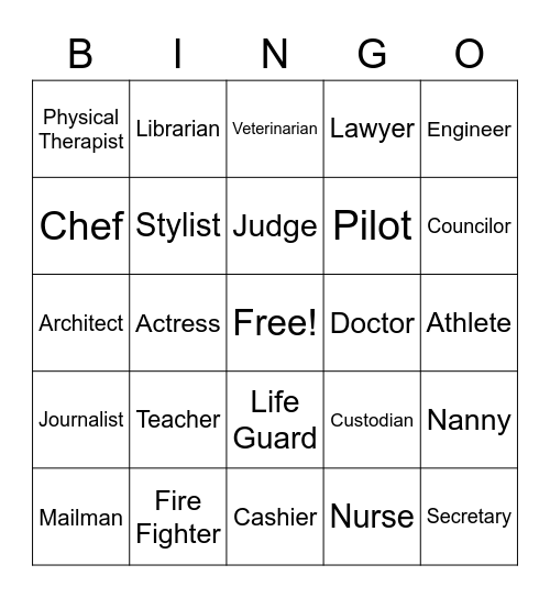 People In The Neighborhood Bingo Card