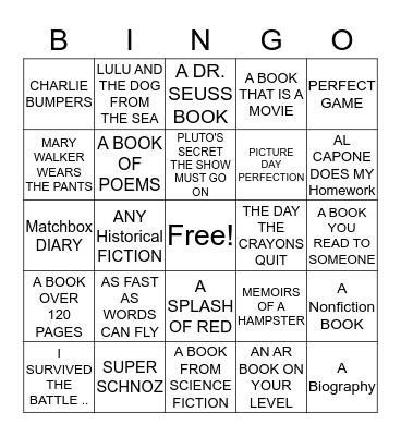 THIRD GRADE BINGO Card