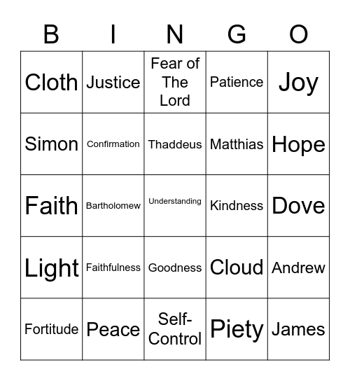 SPIRIT BINGO Card