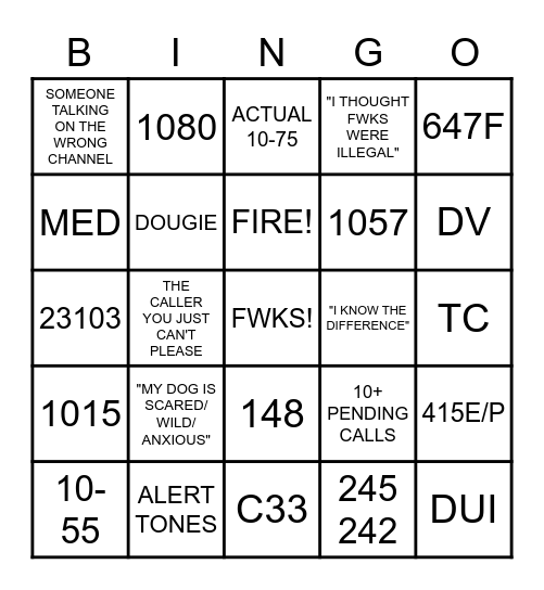 4TH OF JULY BINGO Card