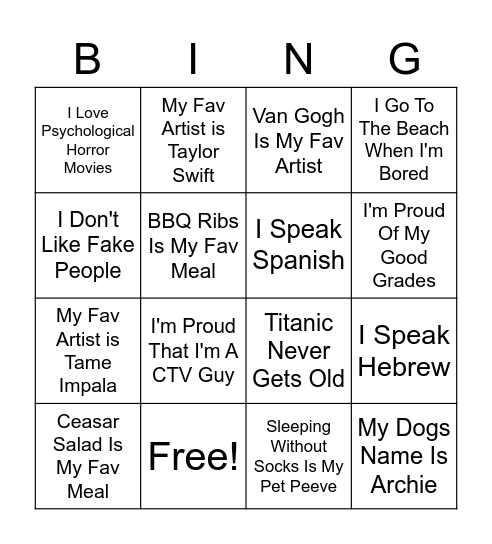 Who DUN It? Bingo Card