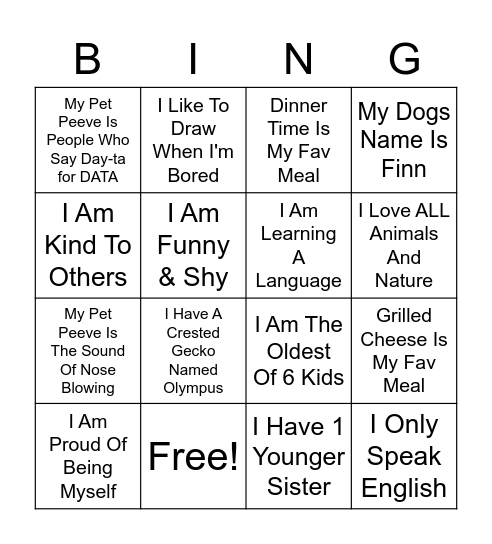 Who DUN It? Bingo Card