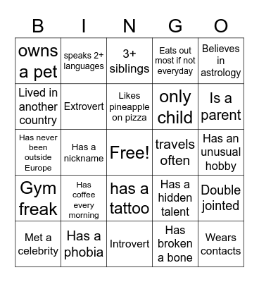 The Bulb - Team Building Day Bingo Card