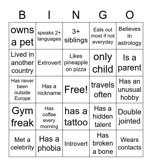 The Bulb - Team Building Day Bingo Card