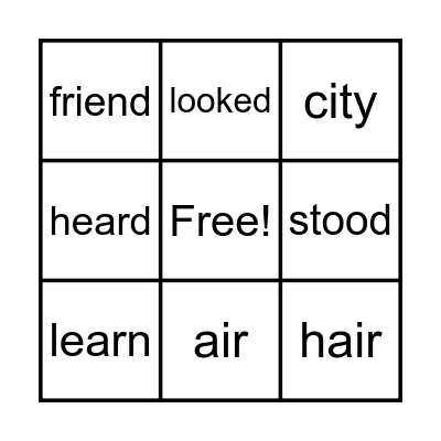 Module 7 Week 3 High Frequency Bingo Card