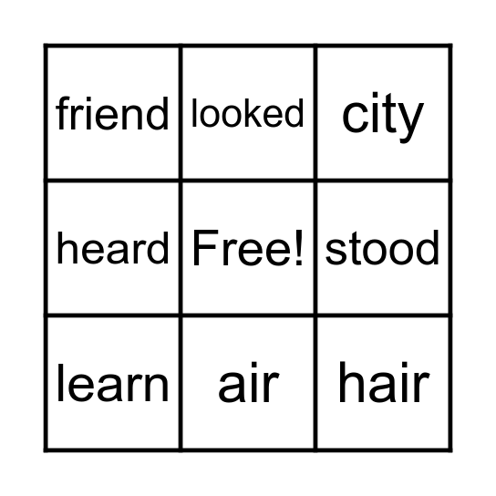 Module 7 Week 3 High Frequency Bingo Card
