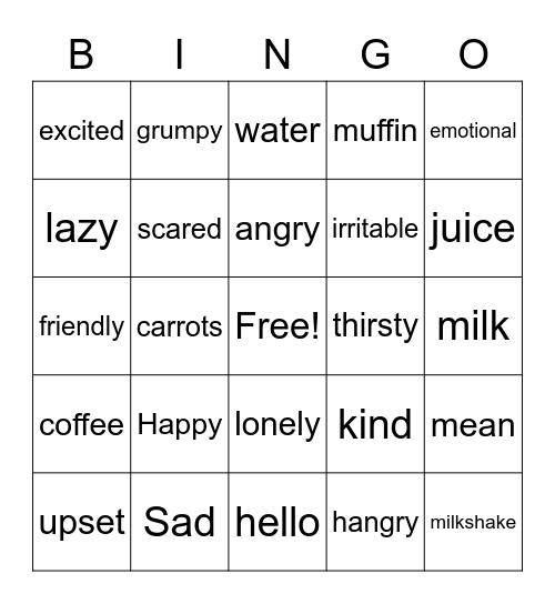 random Bingo Card