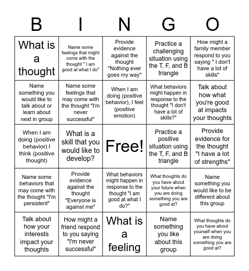 Review Bingo Card