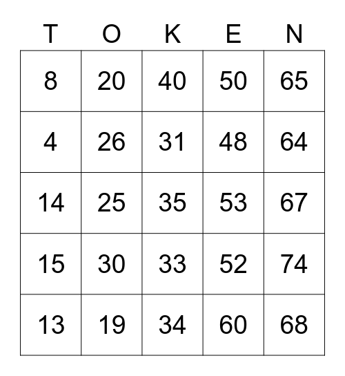 Festa Junina Token 2022 - Rodada 1 Bingo Card