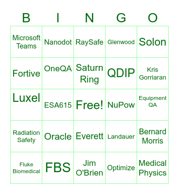 FHS Bingo bango Bingo Card