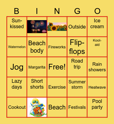 Team Flores Summer Bingo! Bingo Card