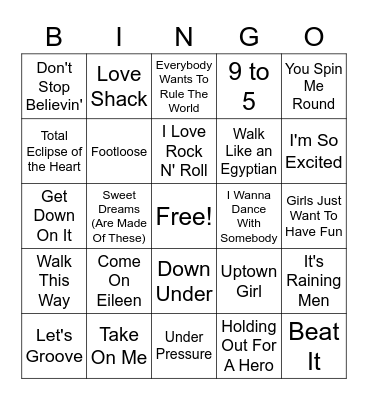 Modern Bingo 4 Bingo Card